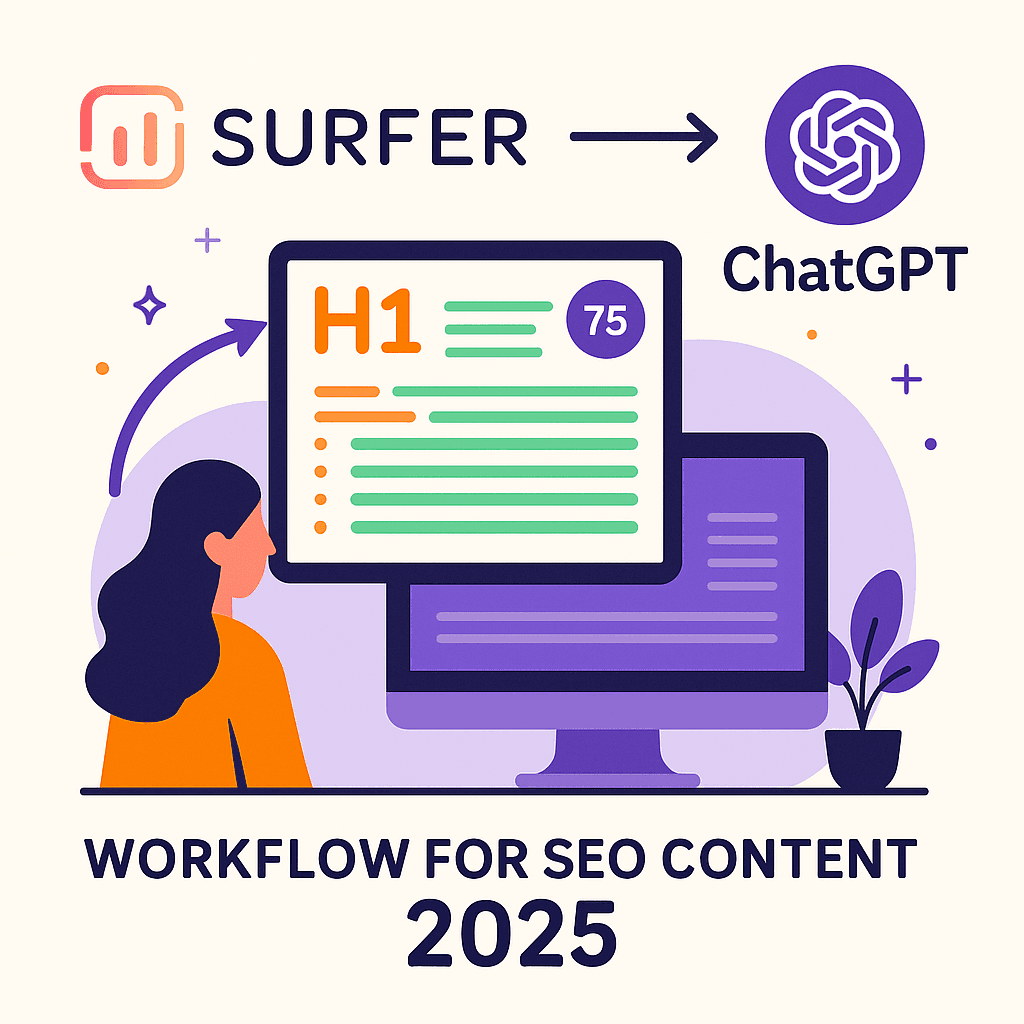 SurferSEO and ChatGPT combined workflow for SEO content 2025