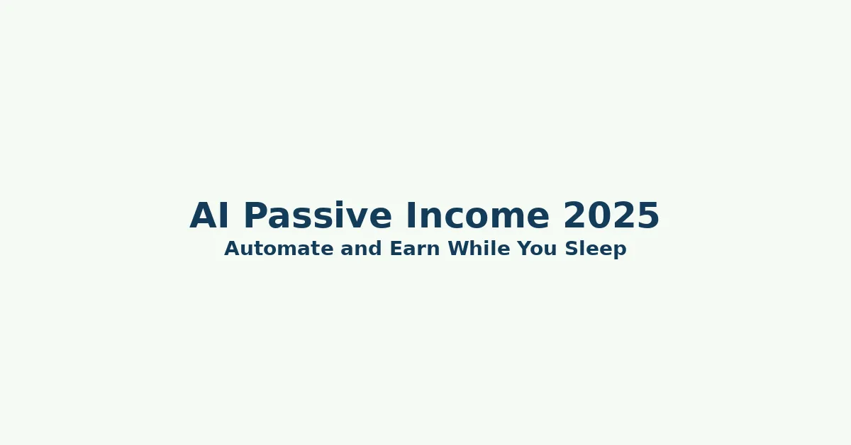 AI Passive Income 2025 concept showing automation and recurring revenue